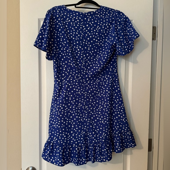 MelloDay Blue Polkadot Mini Dress - Picture 3 of 6